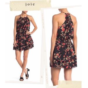 Joie Jossa Pintuck Pleated Floral Dress